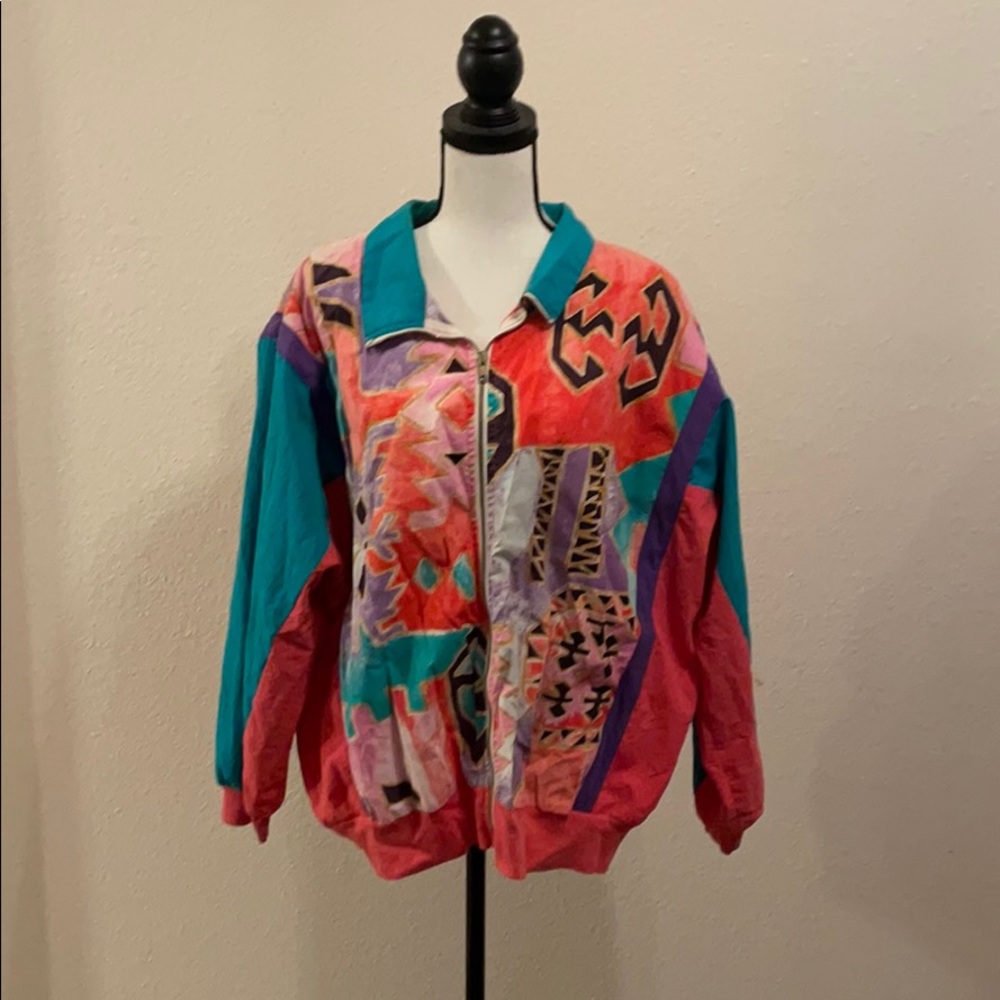 Silver Threads Vintage Color Block Jacket